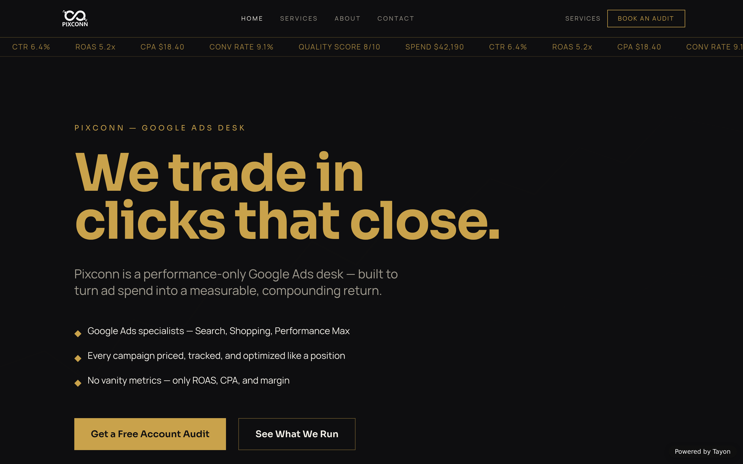 A published site on its public address