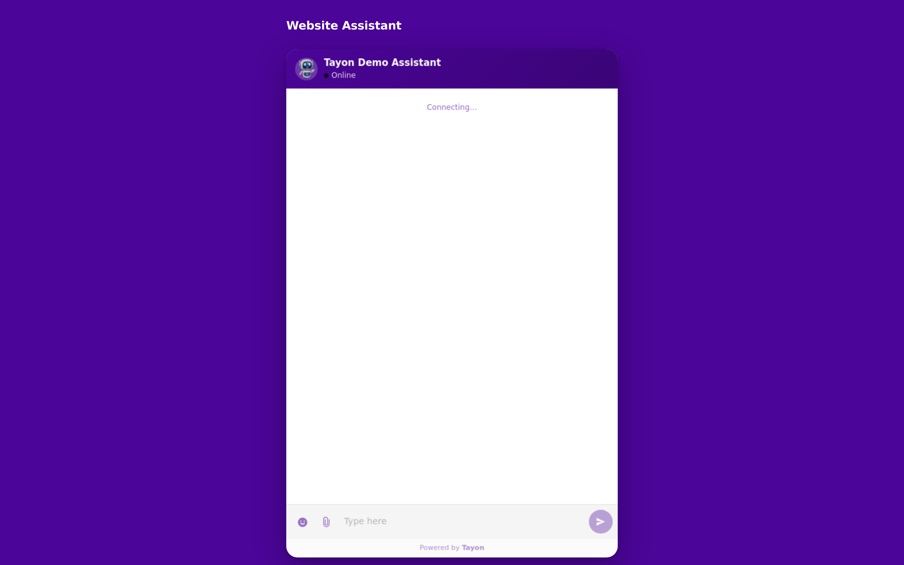 A bot published as its own page