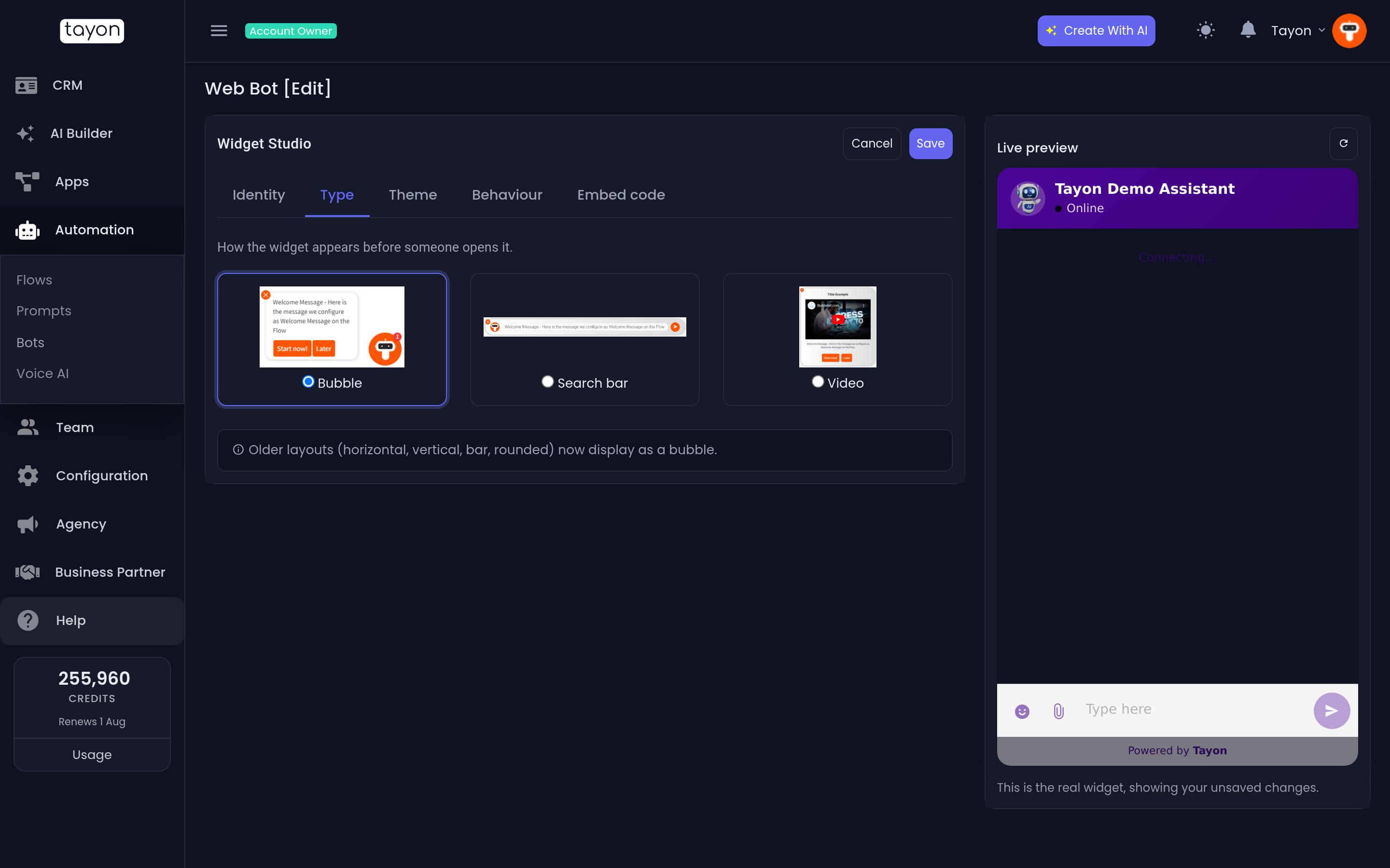Choosing the launcher type