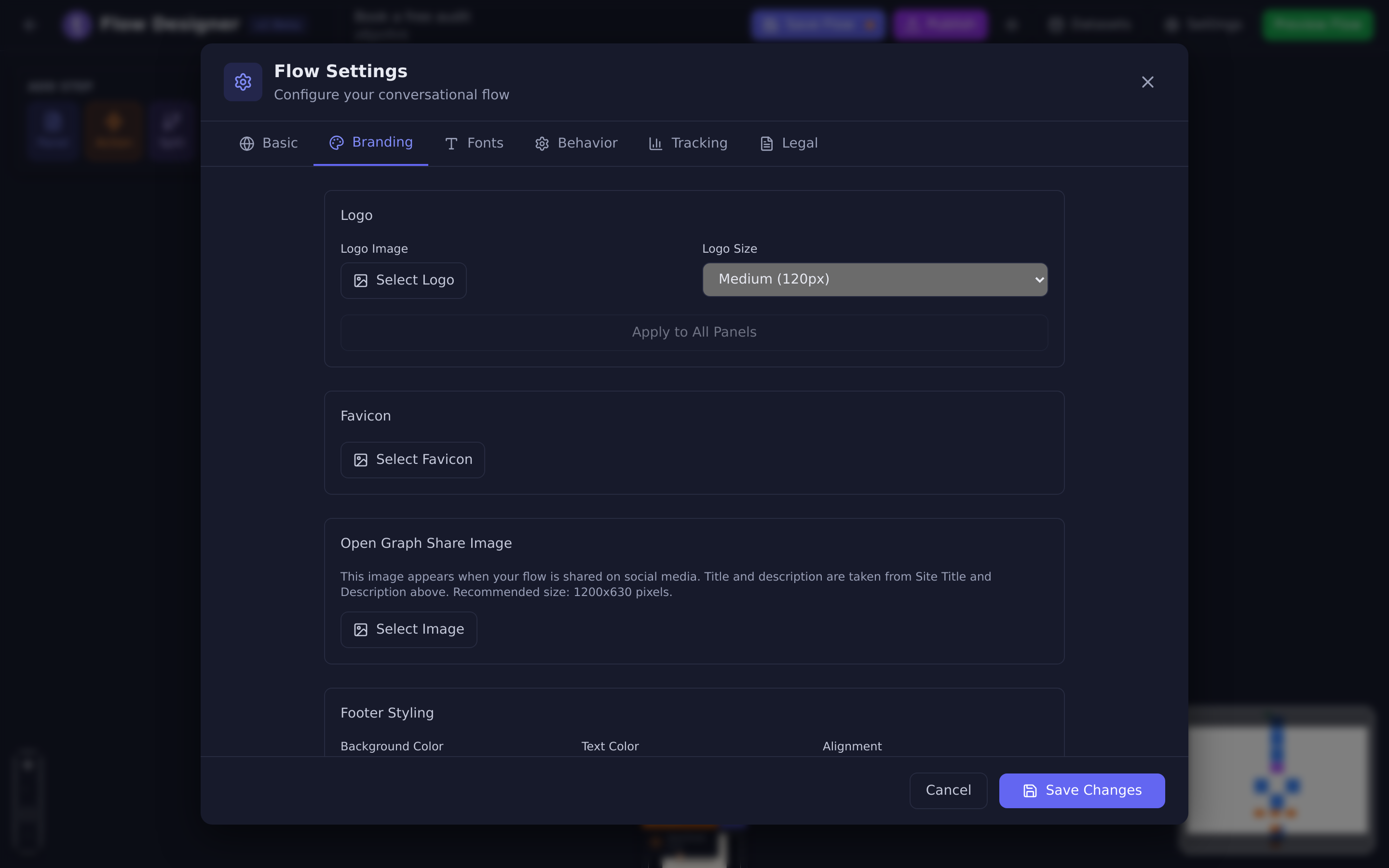 The Branding tab of Flow Settings