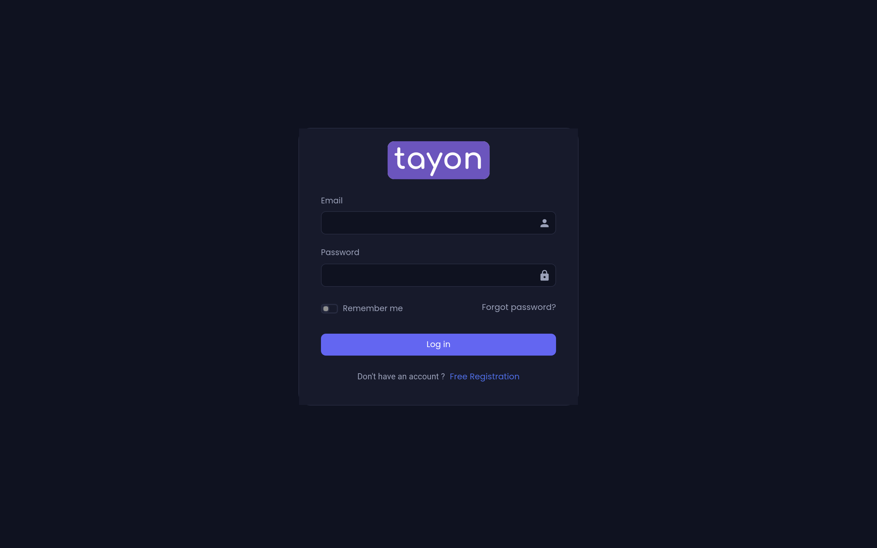 The sign-in screen